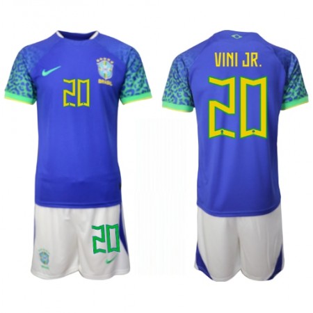 Brasilien Vinicius Junior 20 Matchtröjor Barn Borta Fotbollströja VM 2022